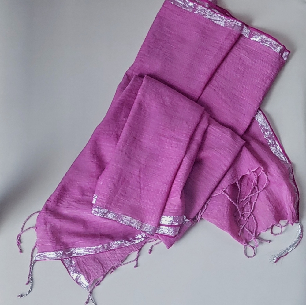 Pink & Silver Scarf - Sarong
